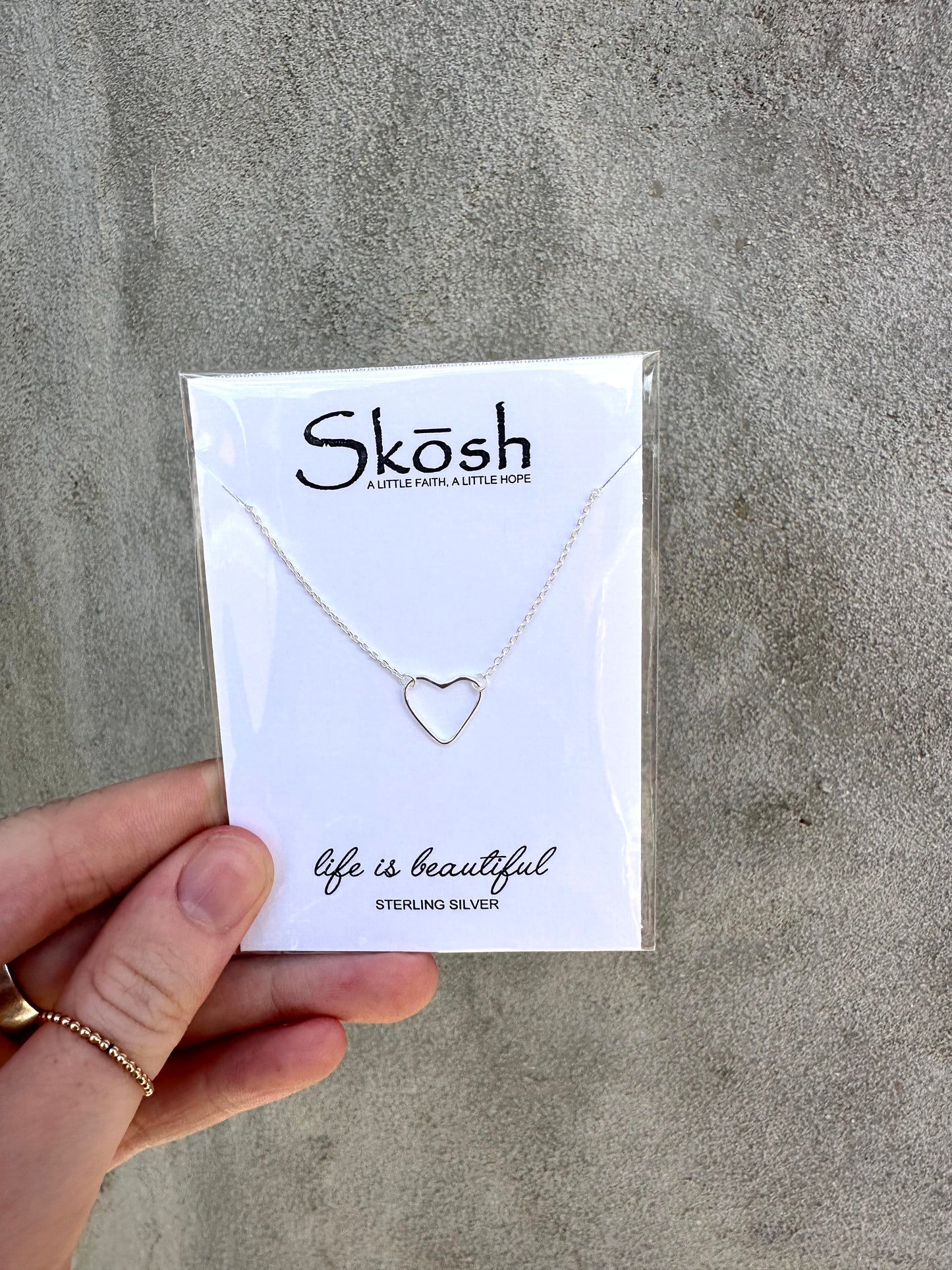 Open Sweet Heart Necklace