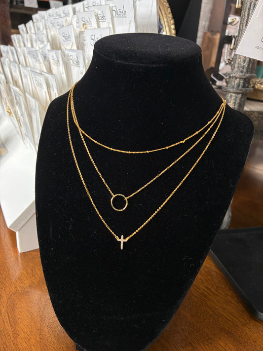 Gold Satellite Necklace