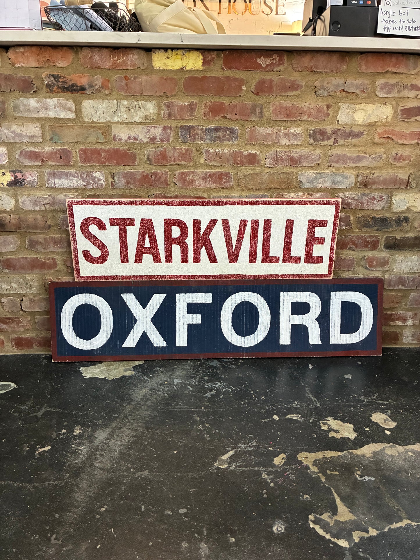 City Wood Sign