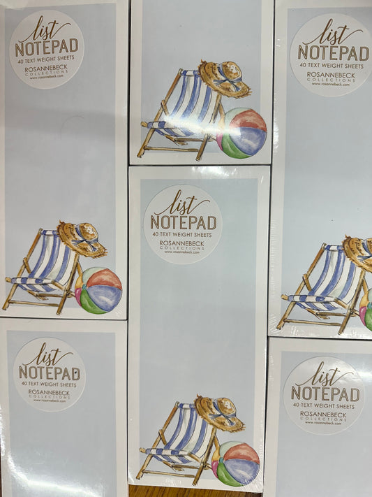 Beach Essentials Skinny Notepad