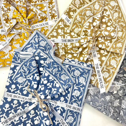 Block Printed Table Napkins Set of 4