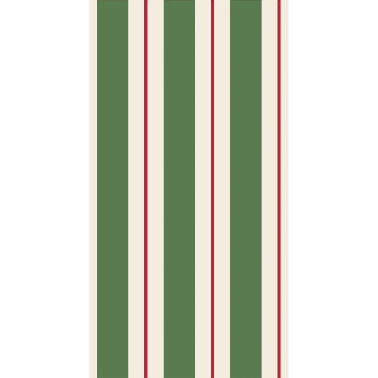 Green & Red Awning Stripe Guest Towel