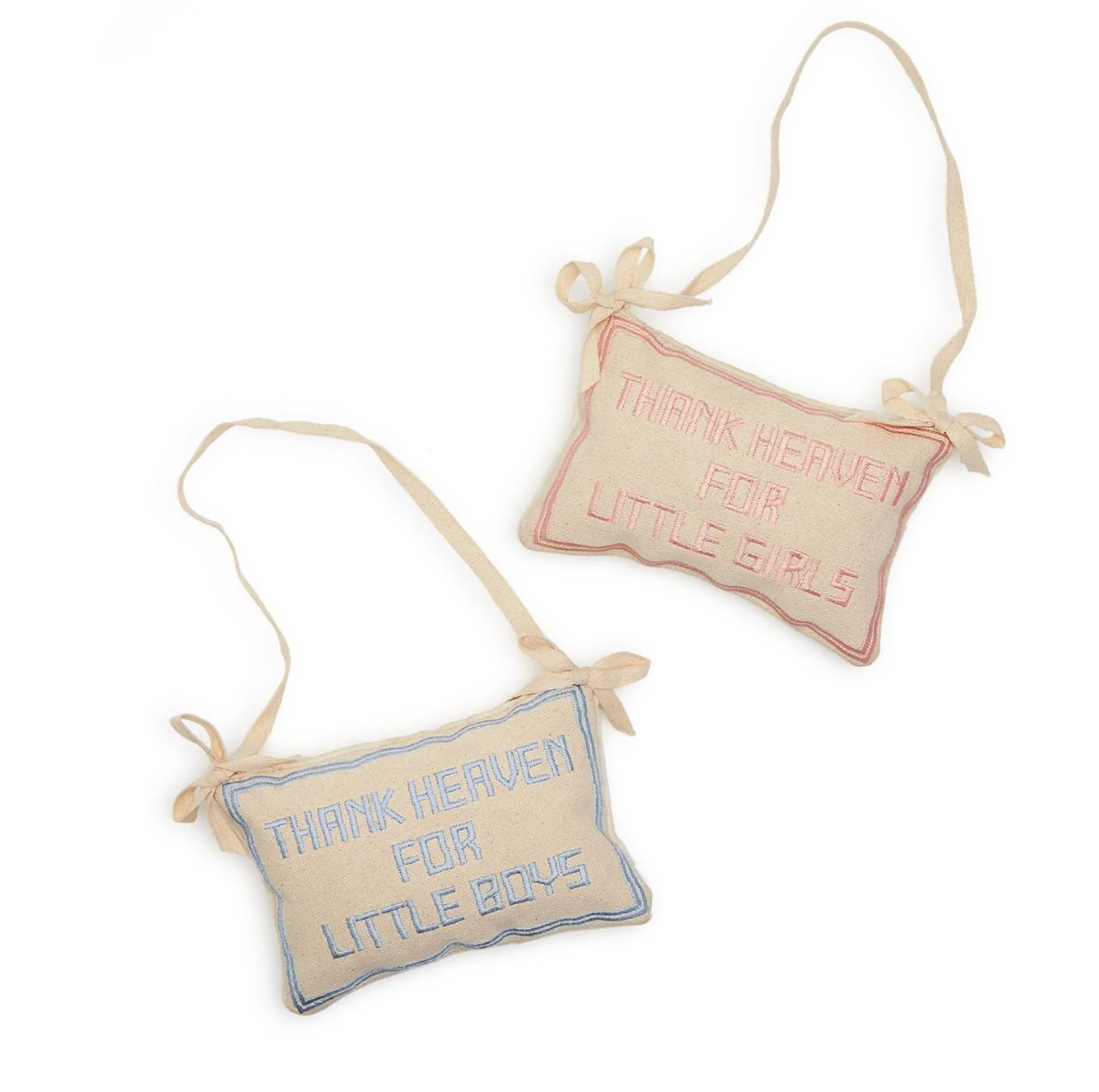 Thank Heaven Embroidered Pillow