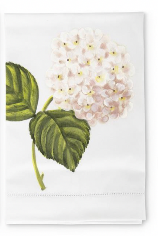 Hydrangea Hand-painted Cotton Guest Towels