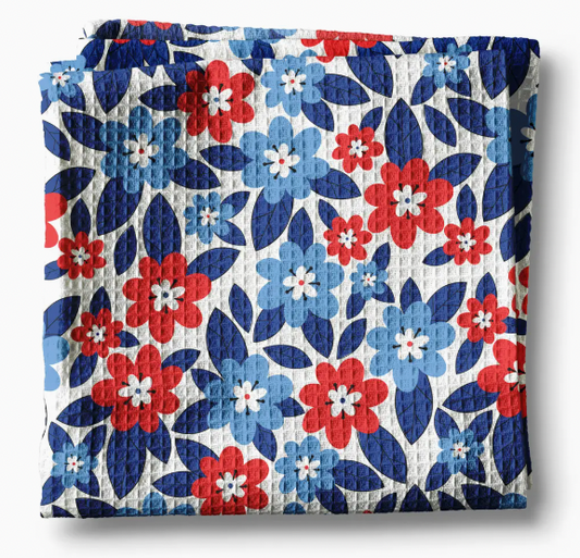 Patriotic Flowers Towel