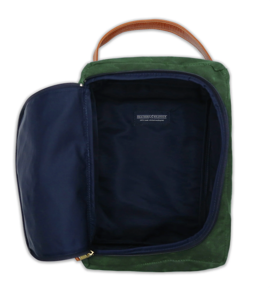Crossed Clubs Shoe Bag- Hunter Green