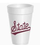 State Script Styrofoam Cups