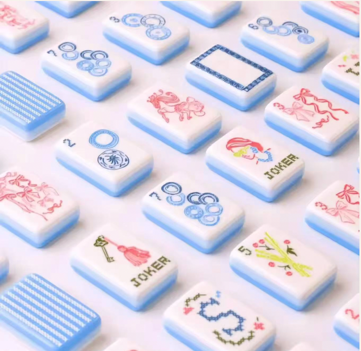 Blue Belle Mahjong Tiles