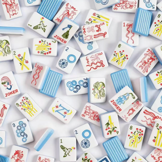 Blue Belle Mahjong Tiles