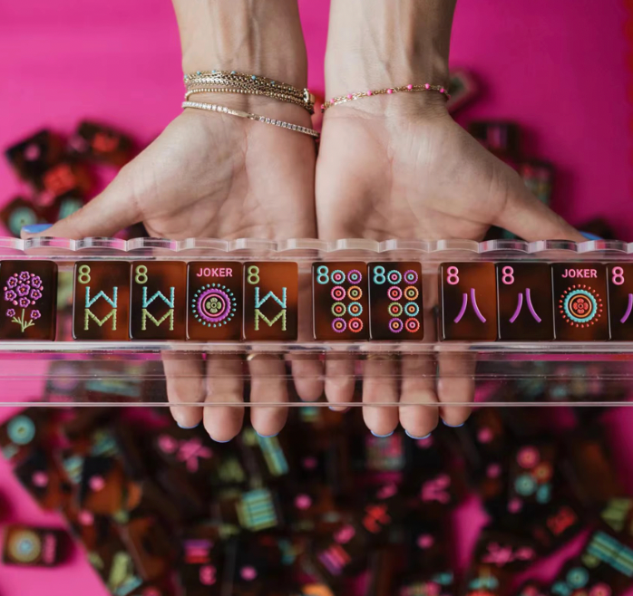 Neon Tortoise Mahjong Tiles