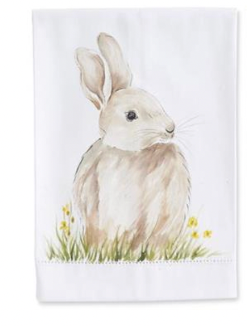 Bunny Hand-painted Cotton Guest Towels