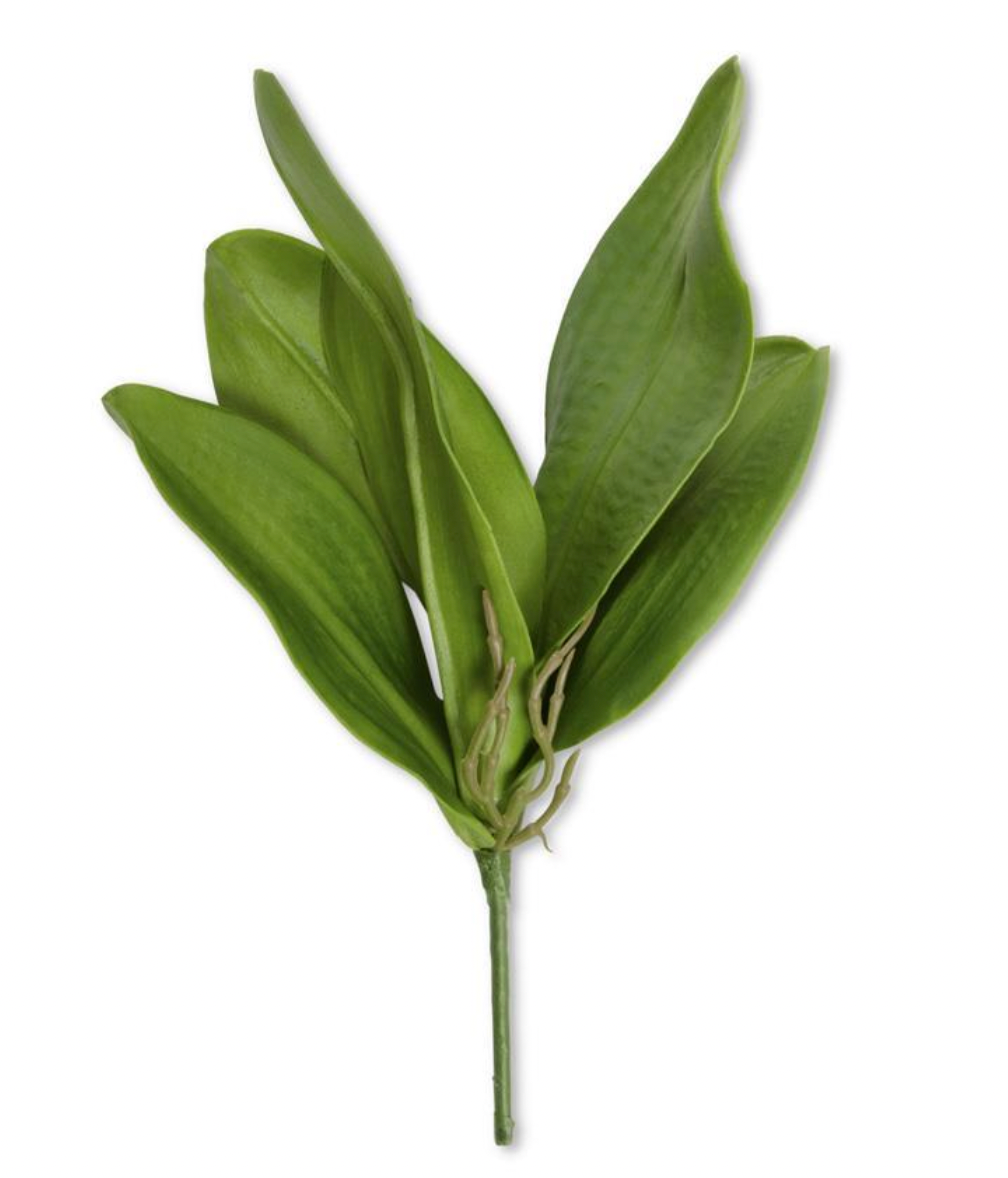 Real Touch Orchid Leaves Stem 13"