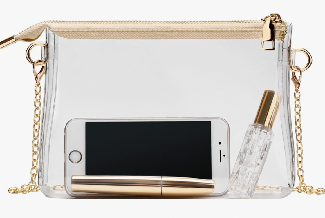 Zippered Crossbody Clear Bag