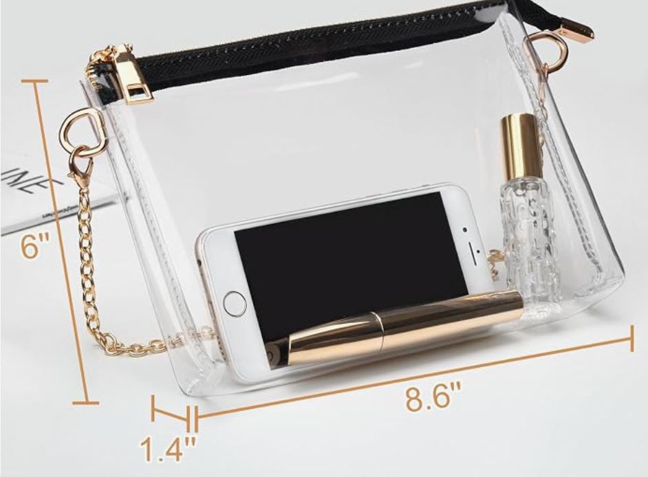 Zippered Crossbody Clear Bag