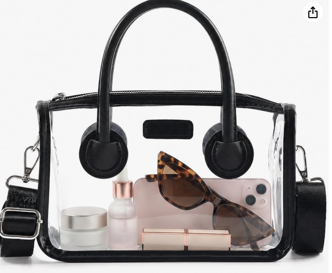 Clear Structured Tote with Handles