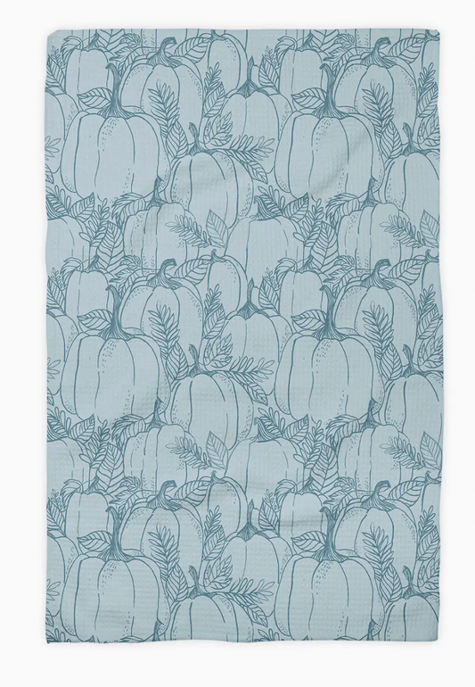 Blue Pumpkin Waffle Towel