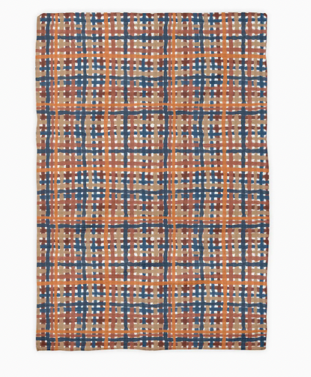 Autumn Plaid Waffle Towel