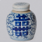 Blue & White Porcelain Mini Round Jar