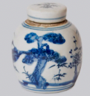 Blue & White Porcelain Mini Round Jar