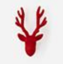 Flocked Deer Bust Wall Mount