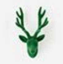 Flocked Deer Bust Wall Mount