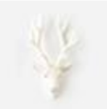 Flocked Deer Bust Wall Mount