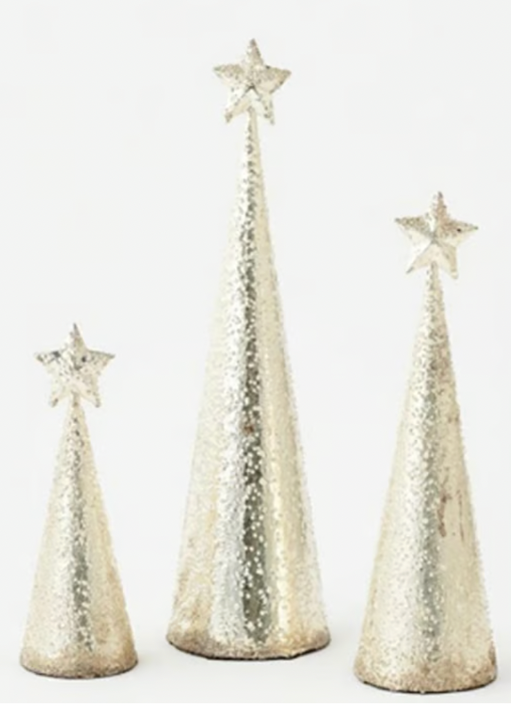 Silver Cone Tree w/ Star