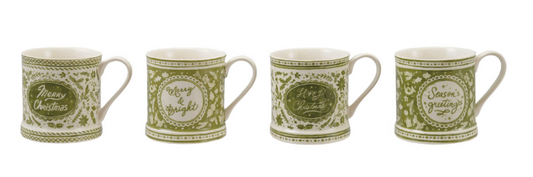Holiday Green Mugs 12 oz.