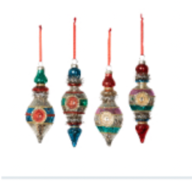 Retro Reflector Finial Ornament