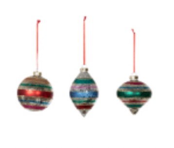 Retro Ball/ Finial Ornament