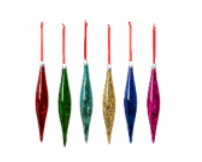 Multi Colored Glass Drop Ornament
