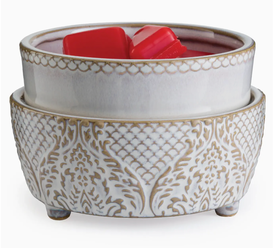 Vintage White 2 in 1 Candlewarmer