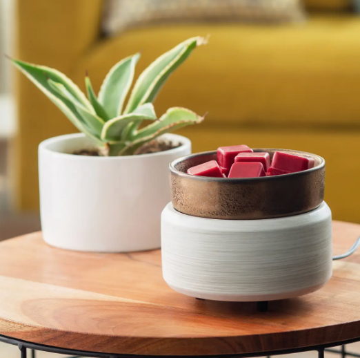 White Washed 2 in 1 Candlewarmer