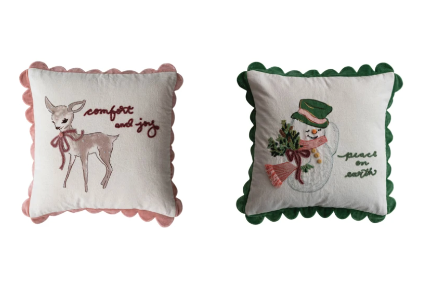Christmas Scalloped 20" Pillow
