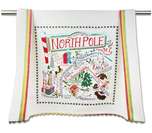 North Pole City Tea Towel