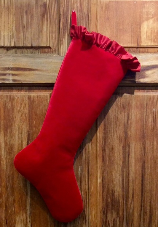 Velvet Ruffle Stockings