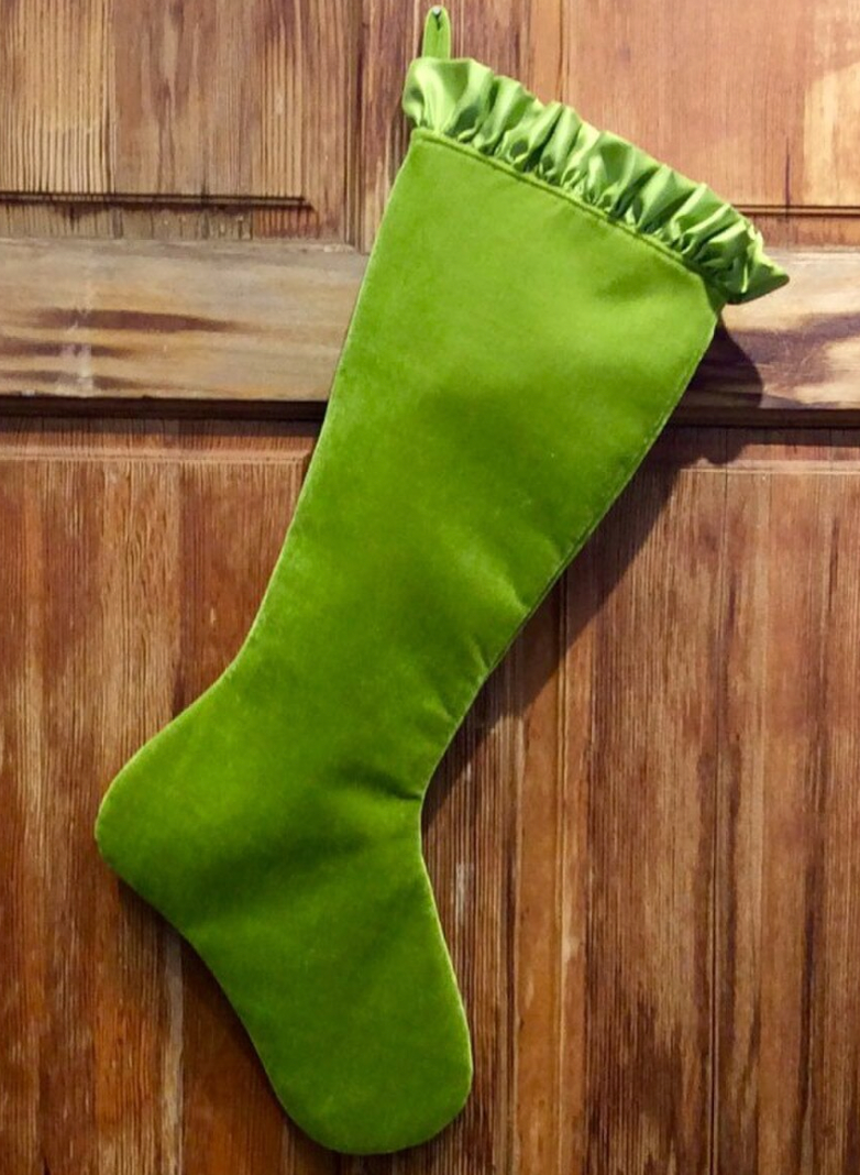 Velvet Ruffle Stockings
