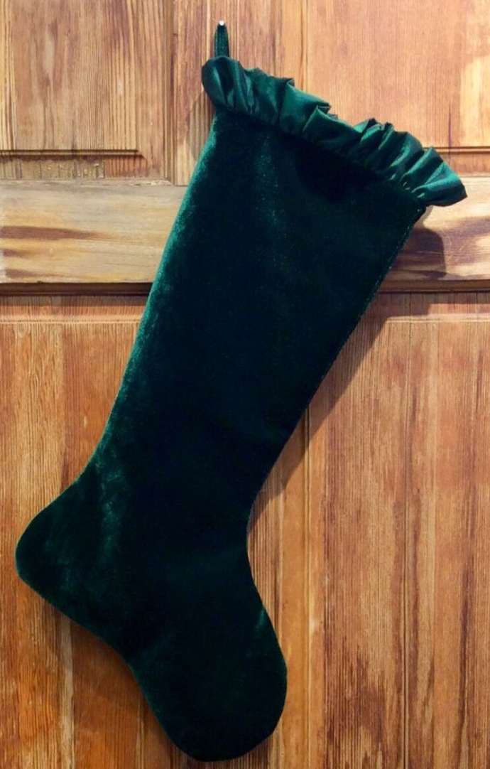 Velvet Ruffle Stockings