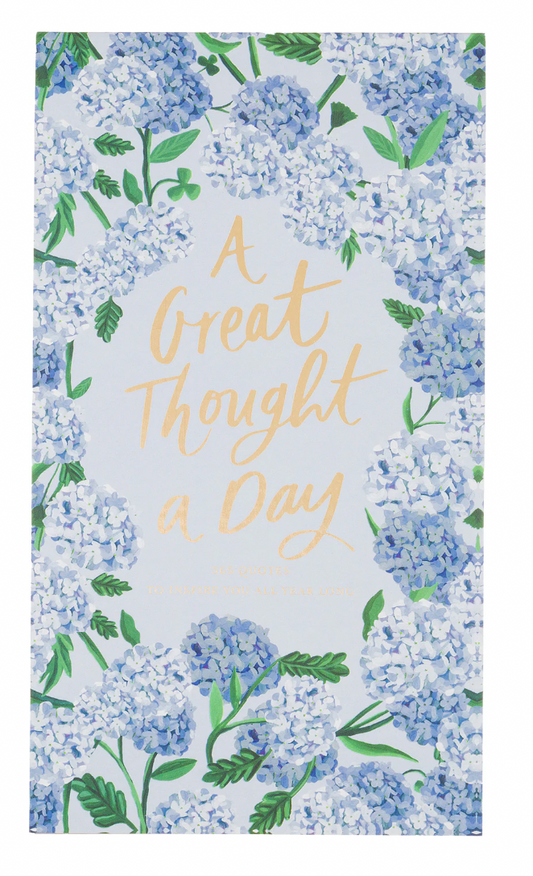 A Great Thought a Day Notepad- Hydrangea