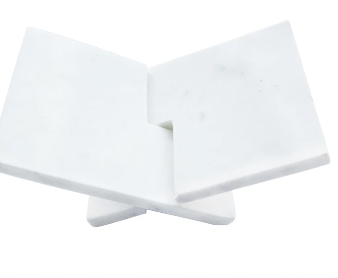 Interlocking Marble Book Holder