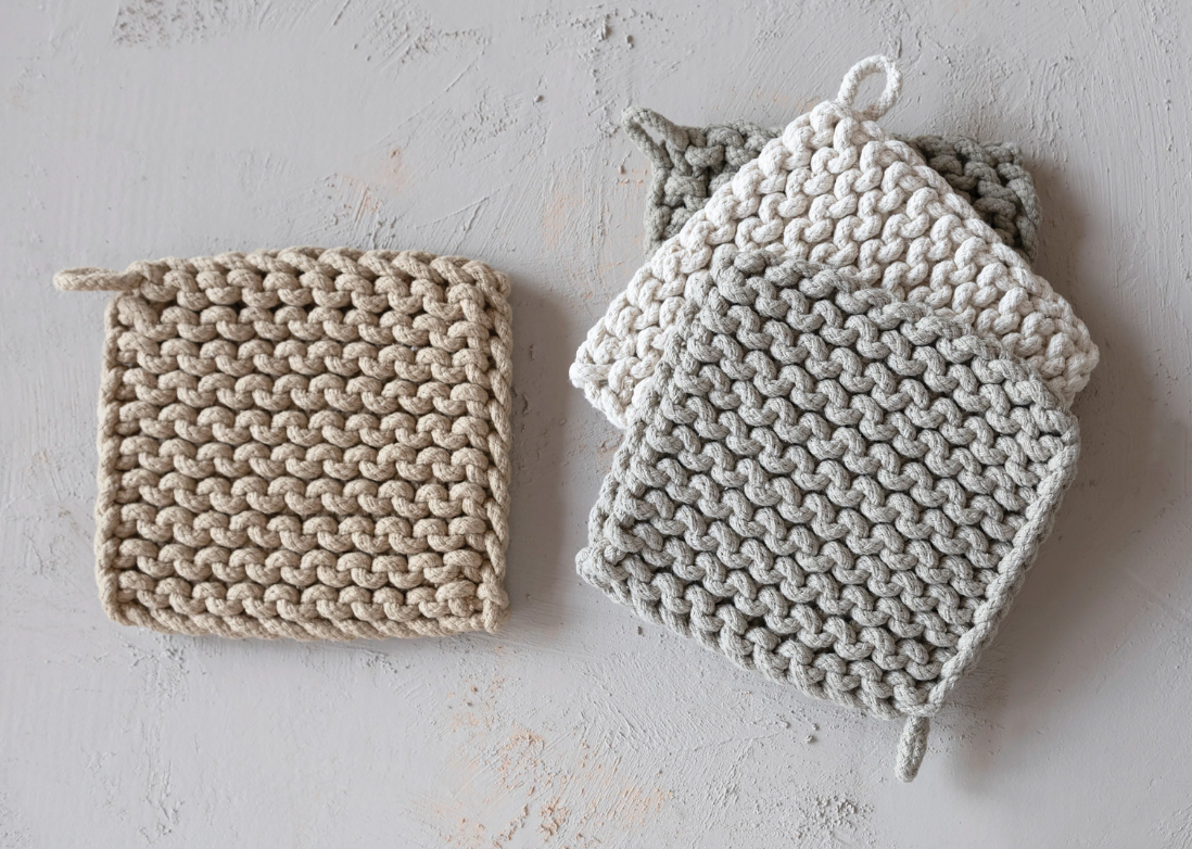 Cotton Crocheted Pot Holder