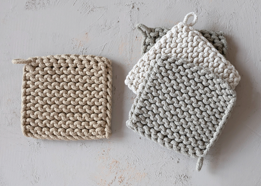 Cotton Crocheted Pot Holder