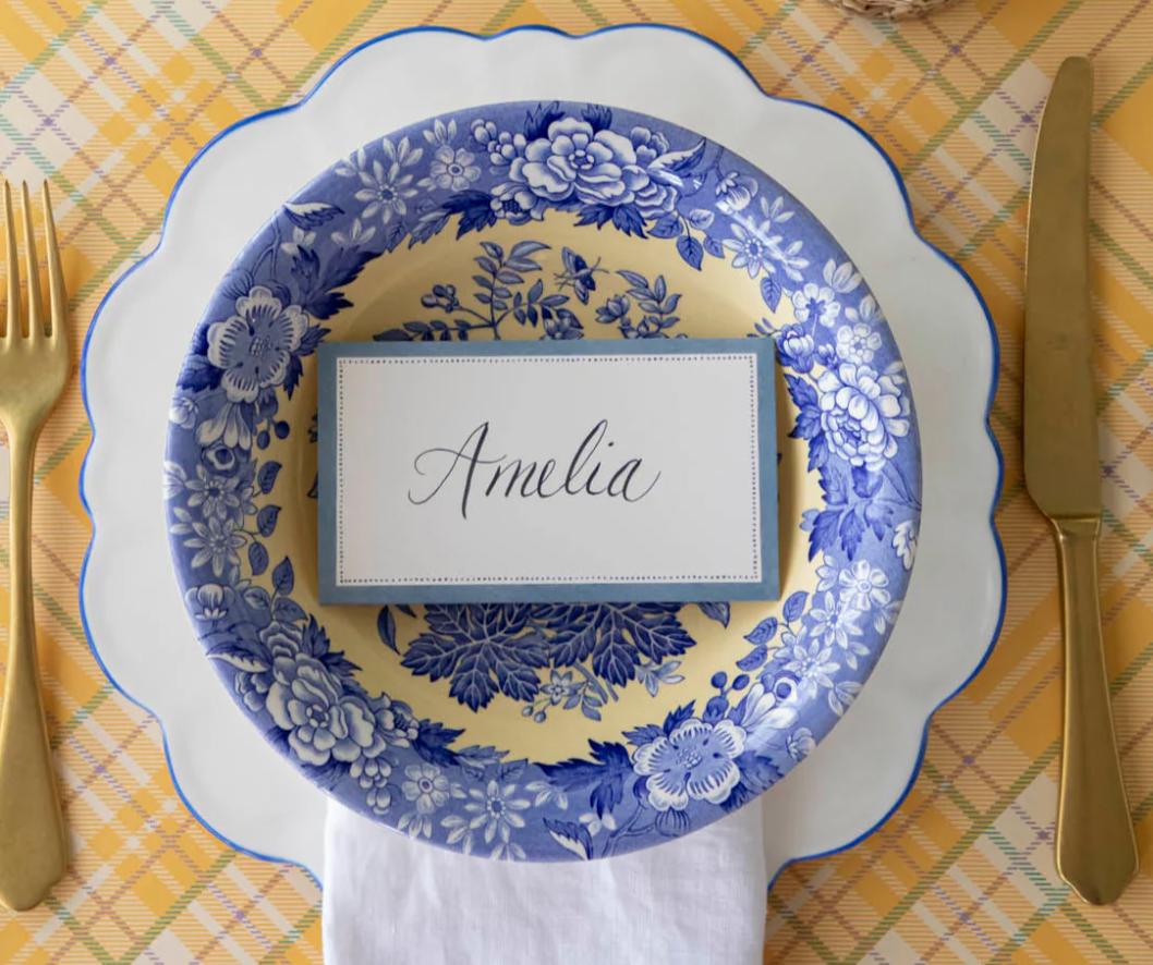 Cornflower Blue Place Card