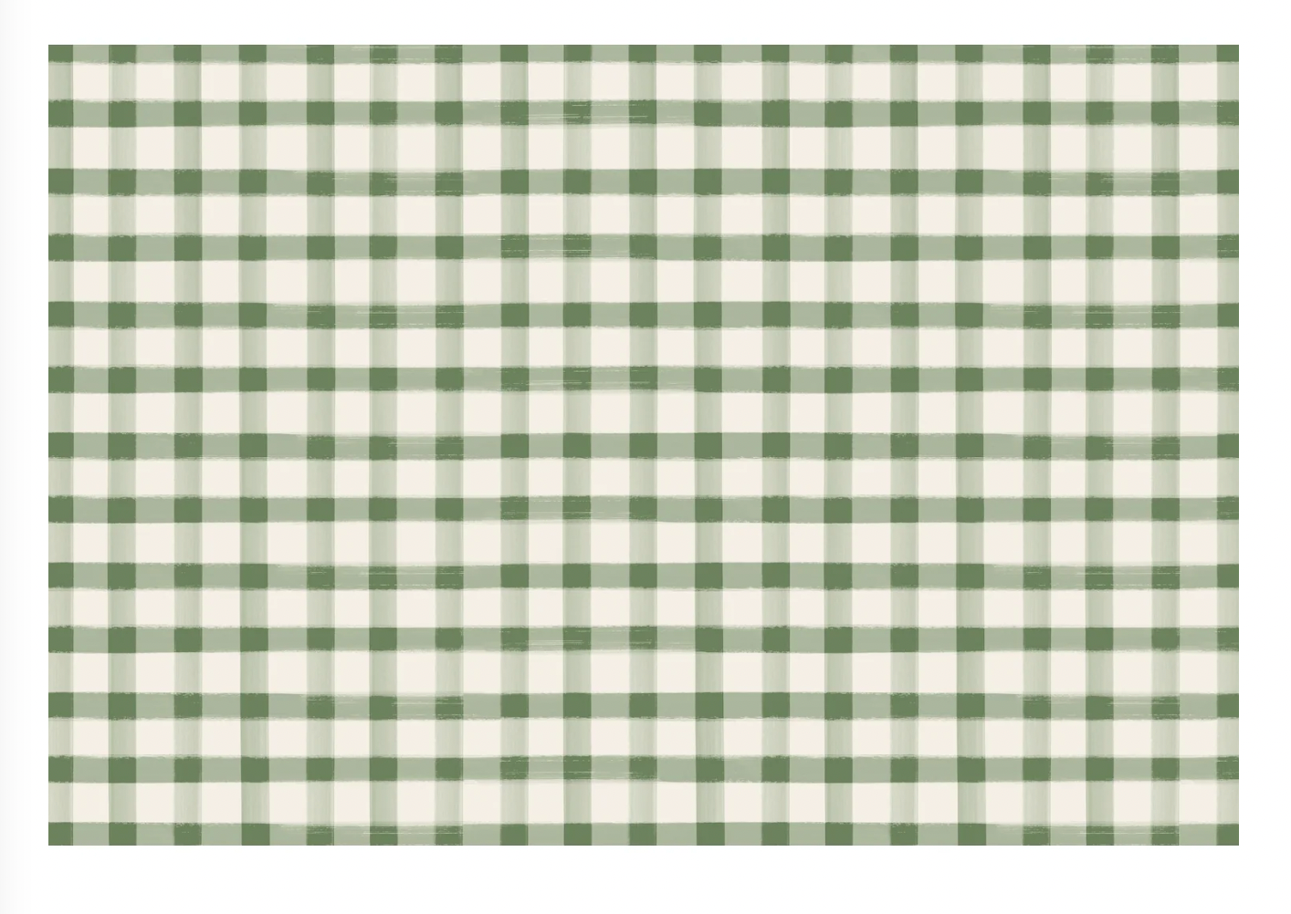 Dark Green Painted Check Placemat