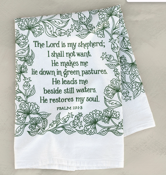 The Lord is My Shepherd Tea Towel