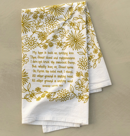My Hope is Built Tea Towel