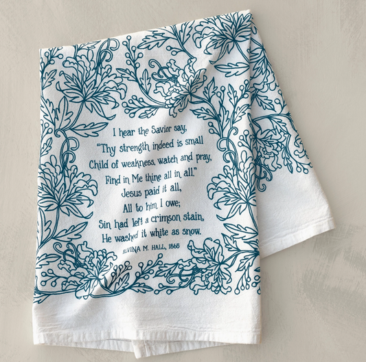 Jesus Paid It All Tea Towel