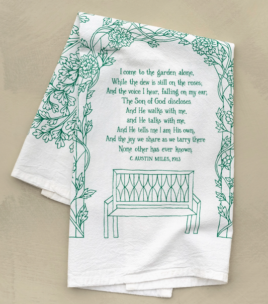 In the Garden Hymn Tea Towel