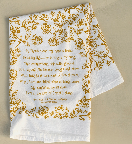 In Christ Alone Tea Towel