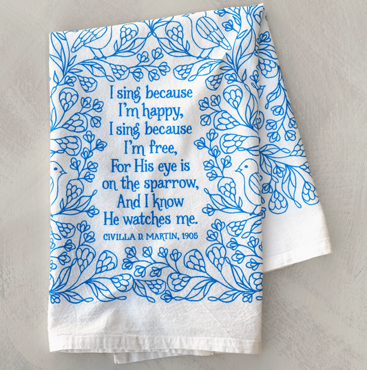 Eye on the Sparrow Tea Towel
